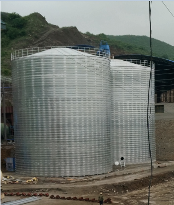 皂市镇粮食钢板仓的安装全过程不用热焊接